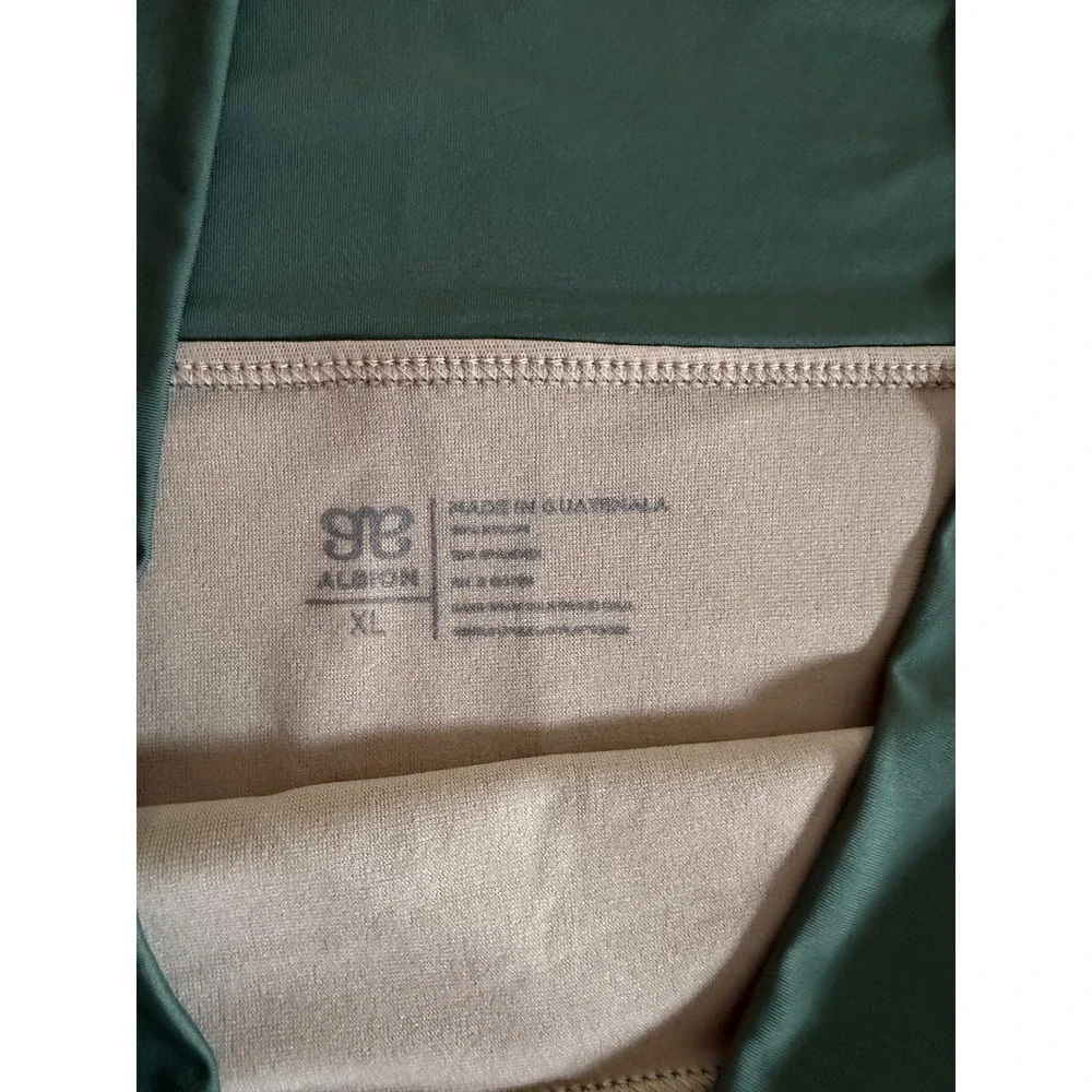 Albion Fit Sage Green Ruffle Swim Skirt XL High Waisted Bikini Bottom Skort - Picture 3 of 6